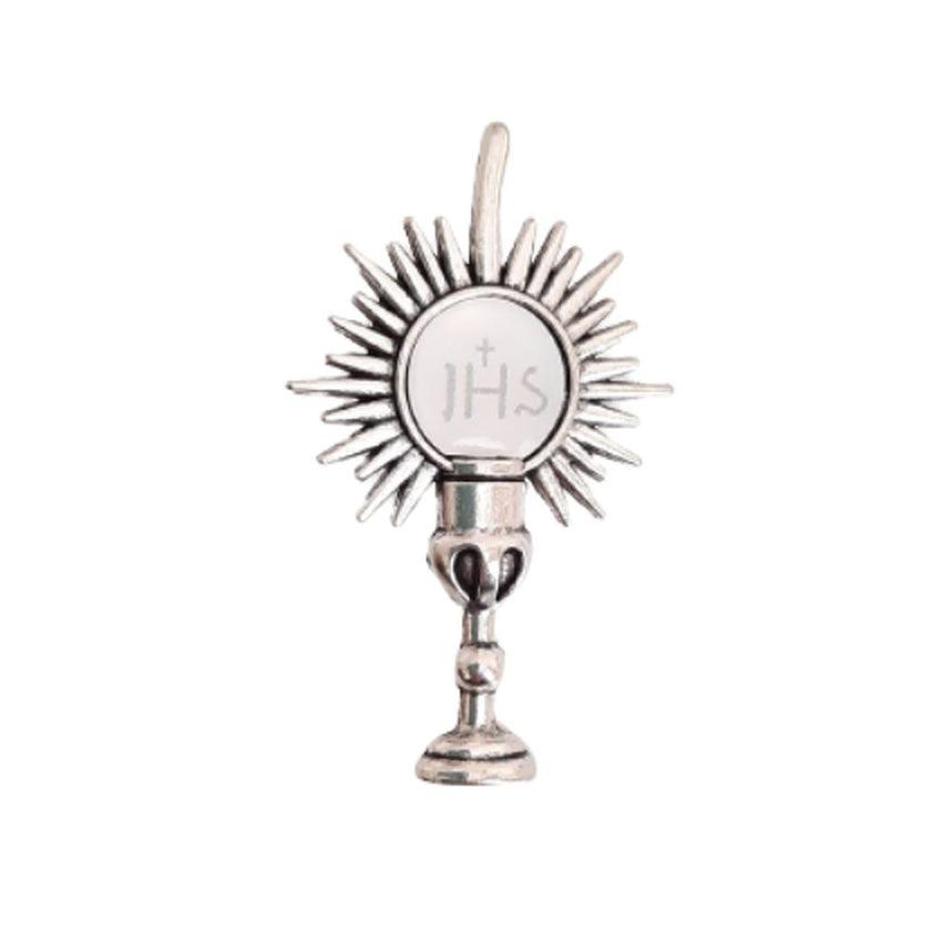 Silver Tone JHS Communion Lapel Pin