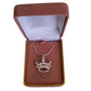 Silver Large Crown Pendant With Cubic Zirconia Stones