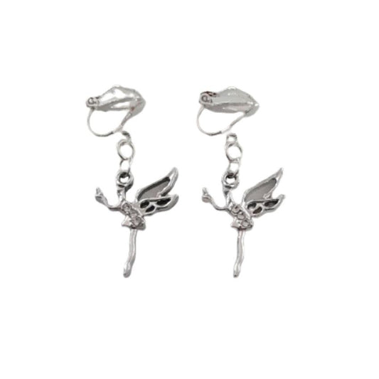 Silver Plated Fairy Clip On Earrings