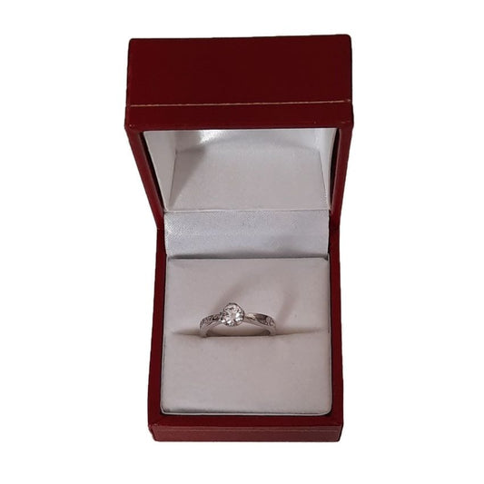 Size I Silver Cubic Zirconia Ring