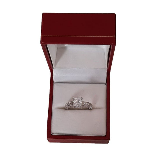 Size K Silver Cubic Zirconia Ring