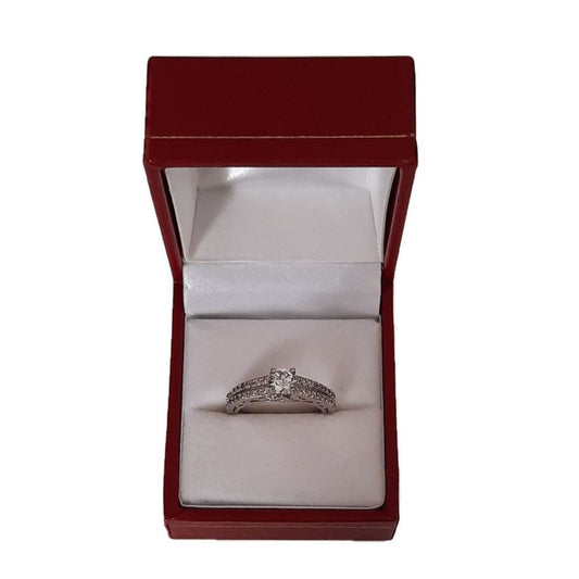 Size N Silver Cubic Zirconia Ring