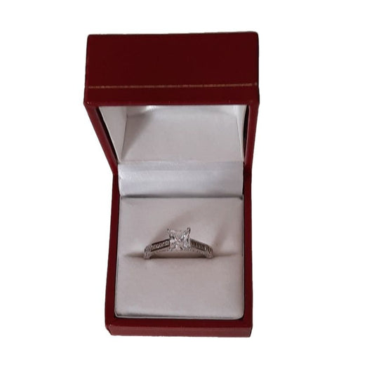 Size P Silver Cubic Zirconia Ring
