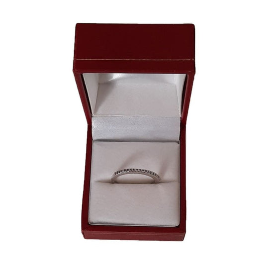 Slim Band Cubic Zirconia Silver Ring 