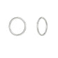 Small 12mm Sterling Silver Sleeper Hoop Earrings