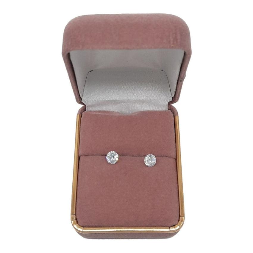 Small 5mm Sterling Silver CZ Stud Earrings