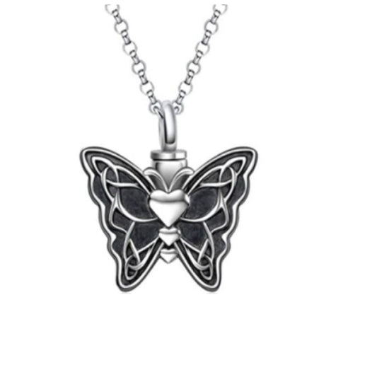 Small Butterfly Cremation Ashes Locket