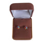 Small Coloured Sterling Silver Flower Earrings