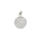 Small Cubic Zirconia Pave Disc Pendant