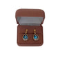 Small Drop Teal And Gold Clip On Earrings(2)