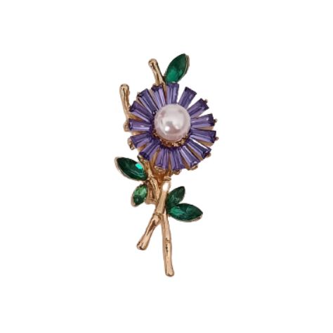 Small Purple Flowers Brooch