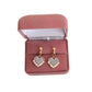 Small Shimmer Diamante And Gold Clip On Earrings