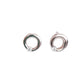 Small Silver Circle Earrings With CZ