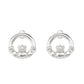 Small Silver Claddagh Earrings