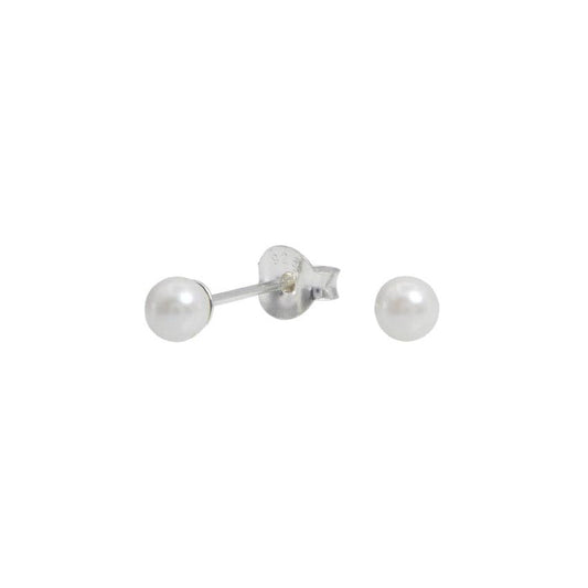 Small 4mm Sterling Silver Freshwater Pearl Stud Earrings