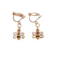 Small Bee Clip On Earrings