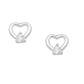 Small CZ Sterling Silver Heart Earrings