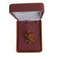 Small Cute Orange And Green Turtle Brooch