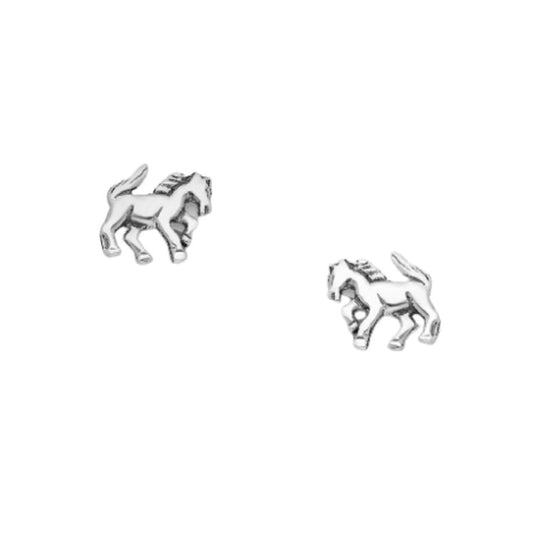 Small Horse Sterling Silver Earrings
