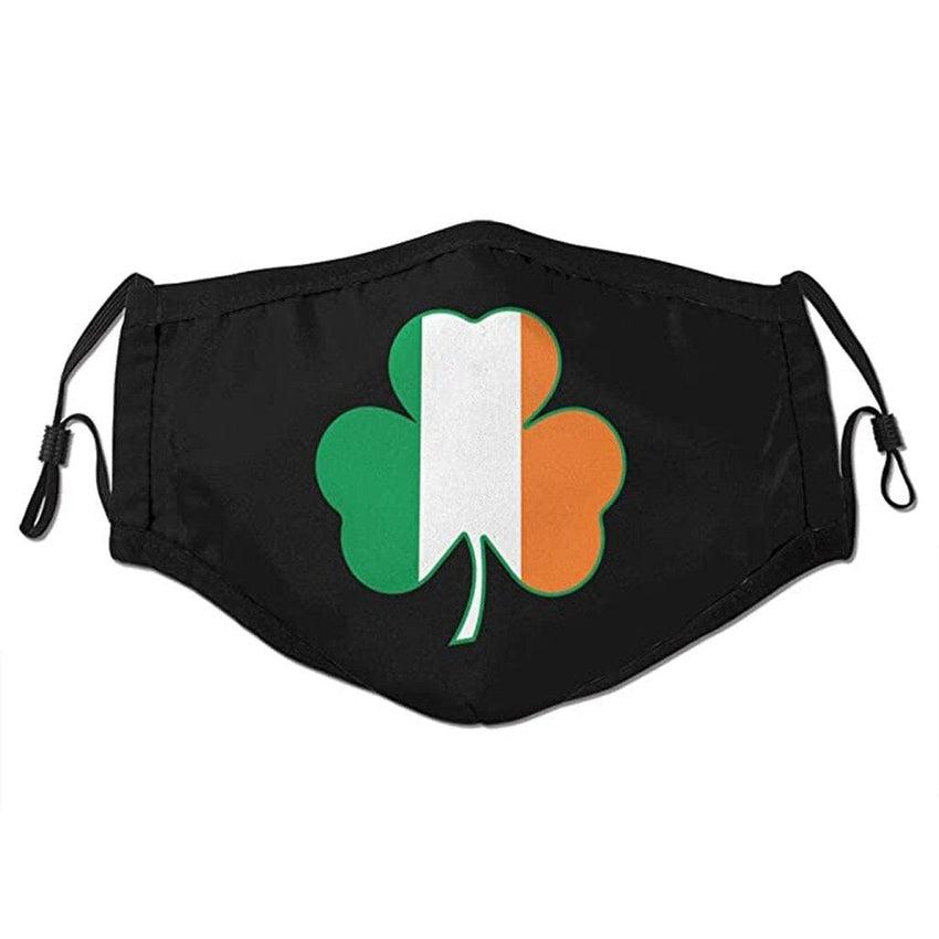 Small Irish Flag Shamrock Face Mask