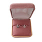 Small Princess Crown Silver Stud Earrings Inlaid With CZ Stones