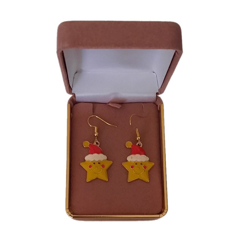 Smiley Star Christmas Earrings(2)