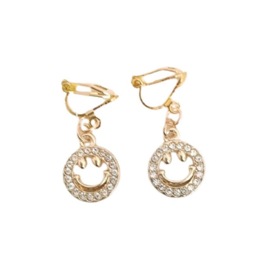 Smiley Face Childrens Clip On Earrings