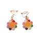 Smiley Flower Clip On Earrings