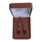 Smokey Blue Dangly Clip On Earrings