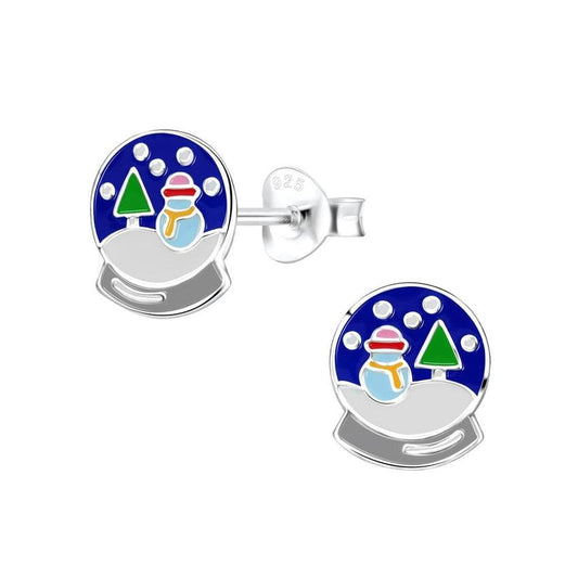 Snow Globe Sterling Silver Earrings