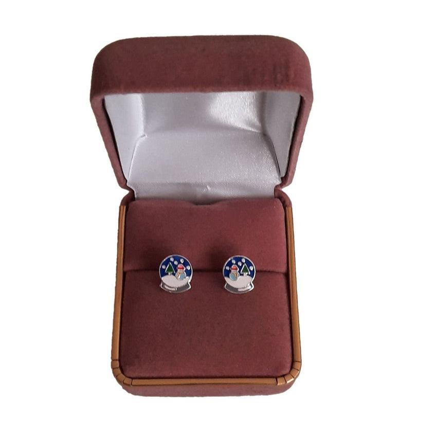 Snow Globe Sterling Silver Earrings