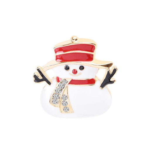 Snowman Christmas Brooch
