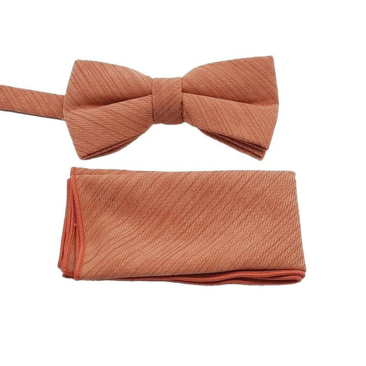 Soft Orange Dickie Bow Tie Set