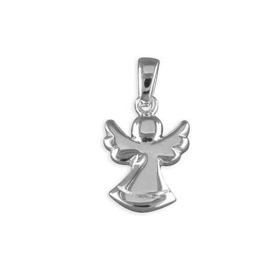 Solid Sterling Silver Childrens Angel Pendant