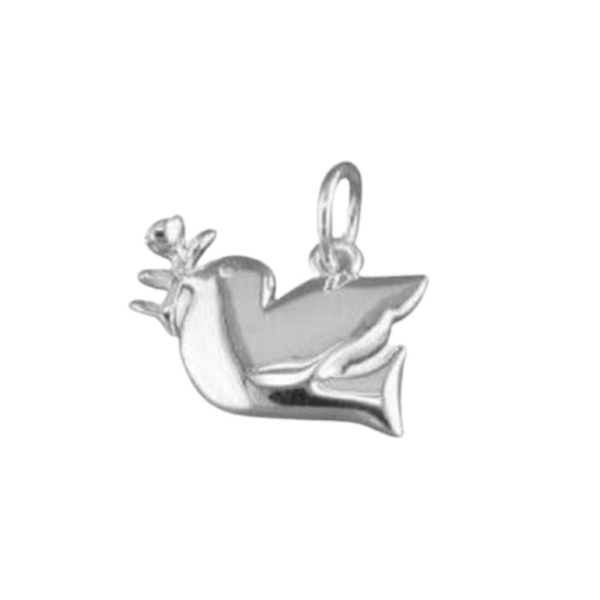 Solid Sterling Silver Dove Of Peace Confirmation Necklace