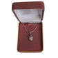 Solitaire Centre Diamante Surround Pear Shaped Pendant