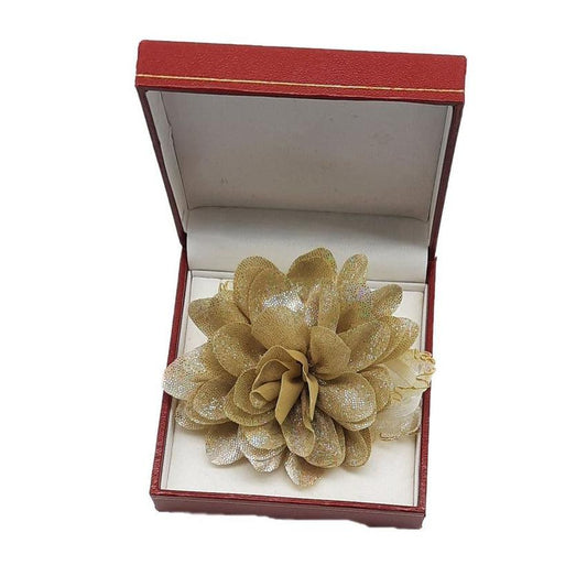 Sparkly Gold Flower Wrist Corsage