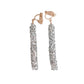 Sparkly Metal Drop Clip On Earrings