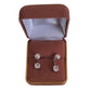 Square Cubic Zirconia Stone Earrings With Pearls