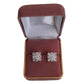 Square Cubic Zirconia Starburst Earrings