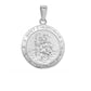 St Christopher Inscribed Protect Us Sterling Silver Holy Medal