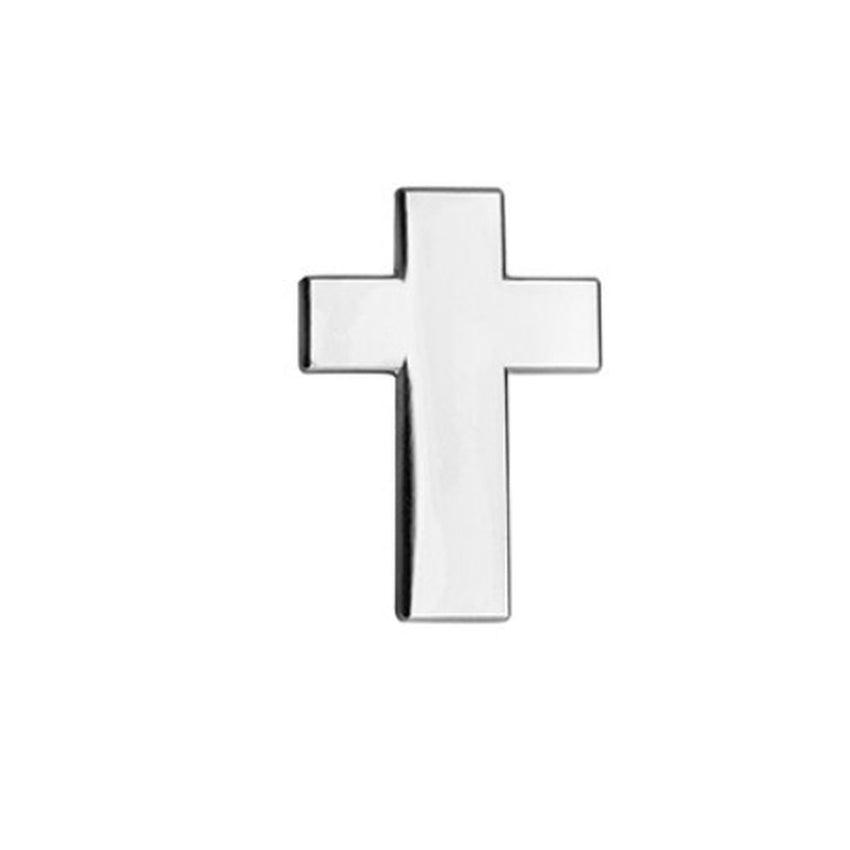 Stainless Steel Cross Confirmation Lapel Pin