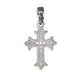 Sterling Silver Child's Cubic Zirconia Bevelled Cross Necklace