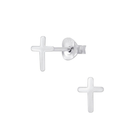 Sterling Silver Communion Cross Earrings