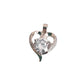 Sterling Silver Heart Cubic Zirconia Pendant