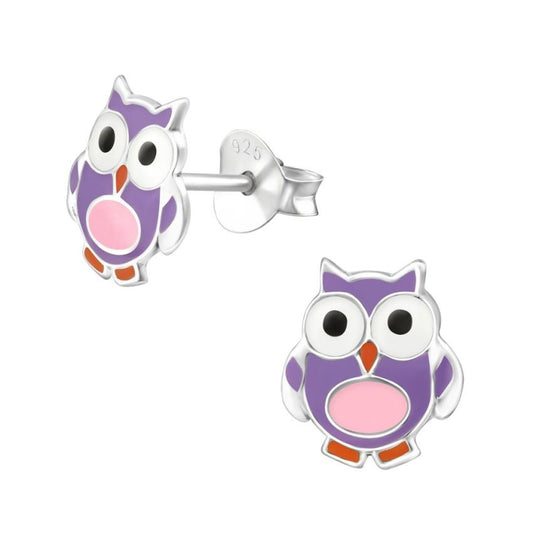 Sterling Silver Owl Earrings