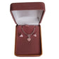 Sterling Silver Pink Love Heart Jewellery Set