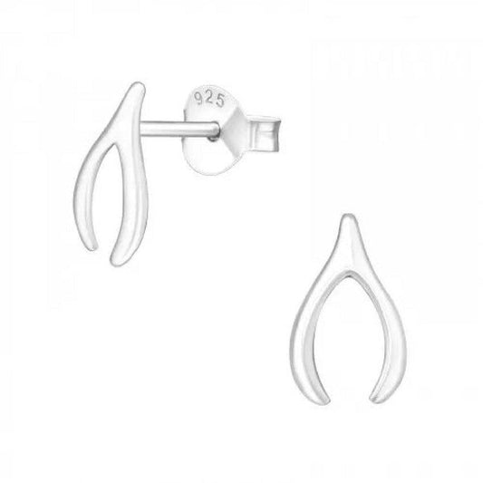 Sterling Silver Small Wishbone Earrings