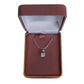 Sterling Silver Square Cubic Zirconia Pendant(2)