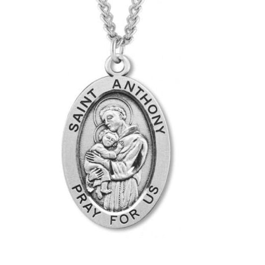 Sterling Silver St Anthony Pray For Us Holy Medal